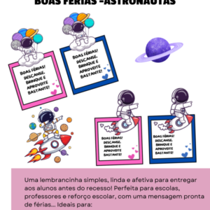 🎁☀️ LEMBRANCINHA DE FÉRIAS – TAG ASTRONAUTAS