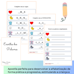 📘✍️ APOSTILA DE ALFABETIZAÇÃO – ESCRITA DAS PALAVRAS