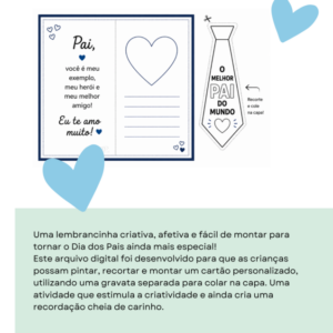 Cartão com Gravata – O Melhor Pai do Mundo 💙