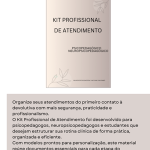 Kit Profissional de Atendimento Psicopedagógico e Neuropsicopedagógico